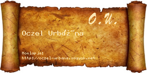 Oczel Urbána névjegykártya